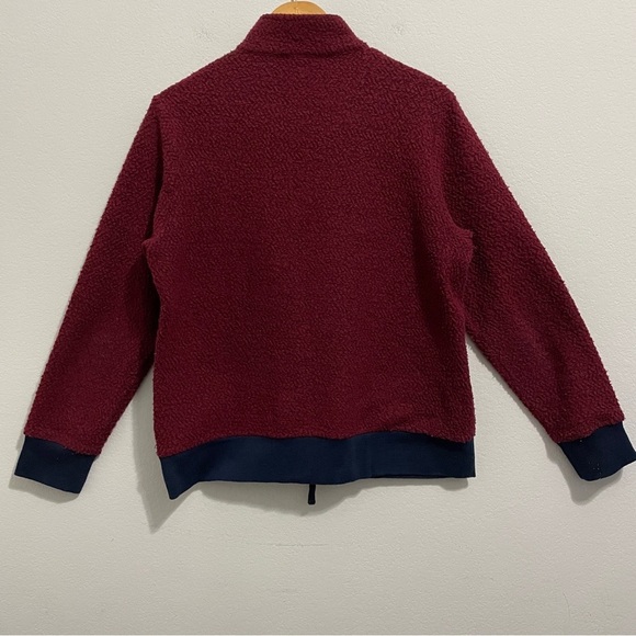 Patagonia Woolyester Fleece Jacket Full Zip Oxide Red Blue Womens Large L - Picture 9 of 16